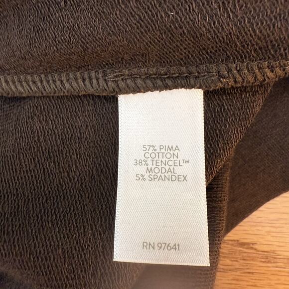 J Jill Pure Jill New Affinity French Terry Slim Crop Pants XL Chocolate Brown - Picture 7 of 10